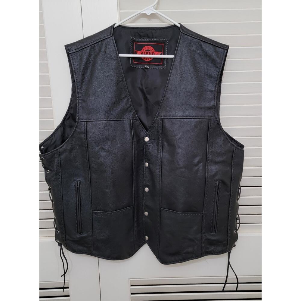 Leather Motorcycle Vest